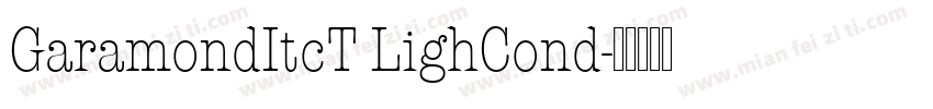 GaramondItcT LighCond字体转换